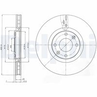 DELPHI BG4166 - Disco de freno