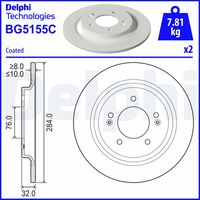 DELPHI BG5155C - Disco de freno