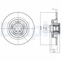 DELPHI BG9023RSC - Disco de freno