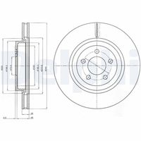 DELPHI BG9050 - Disco de freno