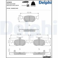 DELPHI LP3633 - Juego de pastillas de freno