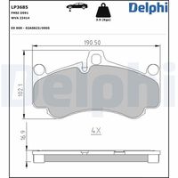 DELPHI LP3685 - Juego de pastillas de freno