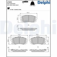DELPHI LP3854 - Juego de pastillas de freno