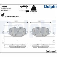 DELPHI LP3841 - Juego de pastillas de freno