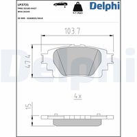 DELPHI LP3731 - Juego de pastillas de freno