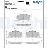 DELPHI LP3732 - Juego de pastillas de freno