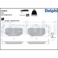 DELPHI LP3875 - Juego de pastillas de freno