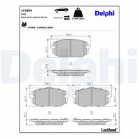 DELPHI LP3904 - Juego de pastillas de freno