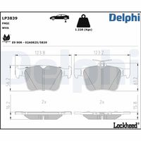 DELPHI LP3839 - Juego de pastillas de freno