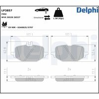 DELPHI LP3857 - Juego de pastillas de freno