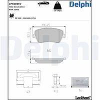 DELPHI LP5005EV - Juego de pastillas de freno
