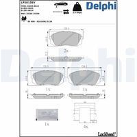 DELPHI LP5013EV - Juego de pastillas de freno