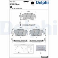 DELPHI LP5044EV - Juego de pastillas de freno