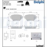 DELPHI LP5054EV - Juego de pastillas de freno