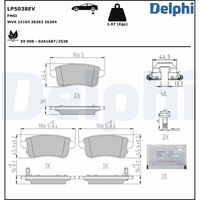 DELPHI LP5038EV - Juego de pastillas de freno