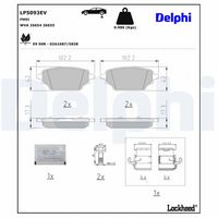 DELPHI LP5093EV - Juego de pastillas de freno