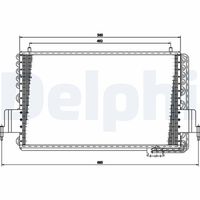 DELPHI TSP0225159 - Condensador, aire acondicionado