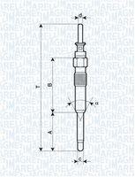 MAGNETI MARELLI 062900023304 - Bujía de precalentamiento