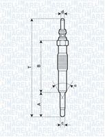 MAGNETI MARELLI 062900027304 - Bujía de precalentamiento