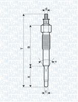 MAGNETI MARELLI 062900041304 - Bujía de precalentamiento