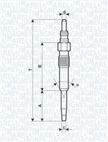 MAGNETI MARELLI 062900038304 - Bujía de precalentamiento
