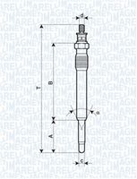 MAGNETI MARELLI 062900001304 - Bujía de precalentamiento