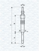 MAGNETI MARELLI 062900006304 - Bujía de precalentamiento