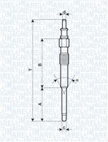 MAGNETI MARELLI 062900042304 - Bujía de precalentamiento