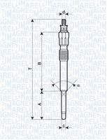 MAGNETI MARELLI 062900043304 - Bujía de precalentamiento