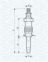 MAGNETI MARELLI 062587001304 - Bujía de precalentamiento