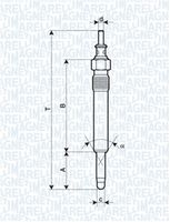 MAGNETI MARELLI 062900004304 - Bujía de precalentamiento
