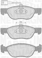 MAGNETI MARELLI 363916060102 - Juego de pastillas de freno