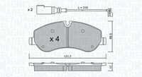 MAGNETI MARELLI 363916060848 - Juego de pastillas de freno