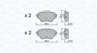 MAGNETI MARELLI 363916060881 - Juego de pastillas de freno