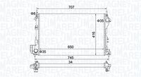MAGNETI MARELLI 350213195700 - Radiador, refrigeración del motor