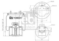 FEBI BILSTEIN 108691 - Fuelle, suspensión neumática