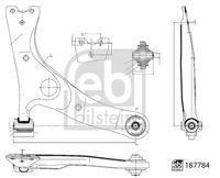 FEBI BILSTEIN 187784 - Barra oscilante, suspensión de ruedas