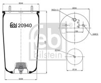 FEBI BILSTEIN 20940 - Fuelle, suspensión neumática