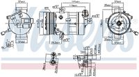 NISSENS 890667 - Compresor, aire acondicionado