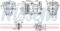 NISSENS 890663 - Compresor, aire acondicionado