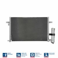 NISSENS 94725 - Condensador, aire acondicionado