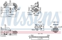 NISSENS 989453 - Elemento enfriador, reciclaje gases escape