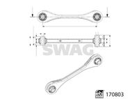 SWAG 33 10 0557 - Barra oscilante, suspensión de ruedas
