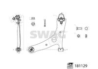 SWAG 33 10 8130 - Barra oscilante, suspensión de ruedas