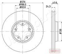 JAPANPARTS DI-0356C - Disco de freno