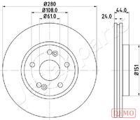 JAPANPARTS DI-0710C - Disco de freno