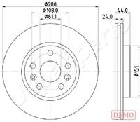 JAPANPARTS DI-0716C - Disco de freno