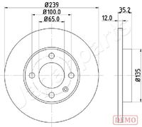 JAPANPARTS DI-0938C - Disco de freno