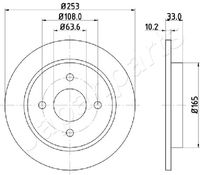 JAPANPARTS DP-0303 - Disco de freno