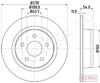 JAPANPARTS DP-0311C - Disco de freno